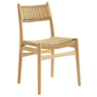 Modway Wynn Rope and Wood Dining Side Chairs - Natural - 2 Pack-6