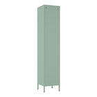 Manhattan Comfort Naomi 15" Modern Single Locker Storage Cabinet - Green-Steel: Cleaning: Wipe with a soft, dry cloth. For tough stains, use a mild detergent with water, followed by a dry cloth to prevent water spots. Avoid: Using abrasive pads that can scratch the surface. Avoid leaving water or moisture on the surface for long periods. Care: Regularly check for rust, especially in humid environments. If rust develops, use a metal polish or rust remover. Protection: Use placemats or coasters to prevent scr