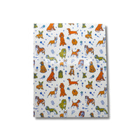 Staples Paper Portfolio - Pup Print-Three-hole punched with interior prongs