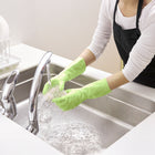 SHOWA - Gant de vaisselle à poignée en PVC gaufré - Doublure ultra-douce en rayonne/coton floqué - Vert - Taille L - Lot de 2-Forme de main conçue de manière ergonomique qui reproduit la courbure naturelle de la main