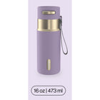 Contigo - Bouteille d’eau isolée en acier inoxydable AutoSeal avec courroie de transport, 473 ml (16 oz)-Acier inoxydable avec isolation sous vide : Garde les boissons chaudes ou froides pendant des heures