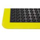 Edgewood Bubble Mat Safety Light Duty Domed Anti-Fatigue Mat - 2' W x 3' L x 5/8" D - Black/Yellow-Rubber  