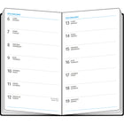 W. Maxwell 2026 Mini Planner - 3" x 6" - Flower - Bilingual-1 week per page