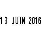 Trodat 1010 Line Dater Stamp - #1-1/2, 4 mm - French-4 mm