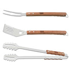 Tramontina - Churrasco Ensemble d’outils BBQ en acier inoxydable avec manches en bois Jatoba - 3 pièces-Manches en bois de Jatoba rivetés