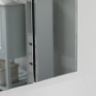 Kleankin Wall Mounted Hinged Door Bathroom Mirror Cabinet - Silver-Made of stainless steel for a robust construction