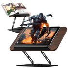 ShoppingAll Foldable Adjustable Book Holder with 360° Rotating Base and Elastic Clips - Black-Multi-Tasking Wonder - From holding cookbooks and recipes to supporting your MacBook or music sheets, this stand does it all! Adjustable height and angle make it ideal for hands-free reading, working, or cooking.
