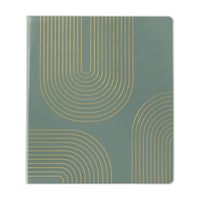Staples 1" Binder - Green Arches Design-Round ring binder, green arches design, holds up to 175 sheets of paper