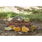 Yellow Door Little Lands Pets 8-Piece Set-Created from a durable stone mix, these animal figures are designed to be used in outdoor or messy play environments, and can be easily cleaned.