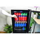 Frigidaire - Centre de boissons de 4,4 pi cu en acier inoxydable de 126 canettes-Porte en verre à double vitrage teinté pour une visualisation facile