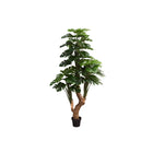 Monarch Specialties - Plante Artificielle - 83 po Heur - Arbre Monstera - Mis En Pot - Touche Réelle - Feuilles Vertes - Pot Noir-L'arbre Monstera artificiel en pot, plus vrai que nature, mesure une hauteur impressionnante de 83 pouces et est fermement fixé dans un pot noir en plastique de 8 pouces, parfait pour ajouter une touche de verdure à n'importe quel espace intérieur