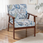 HOMCOM - Fauteuil d’appoint moderne avec siège rembourré - pieds en bois pour chambre - multicolore - Paquet de 2-Rembourrage en mousse épaisse sur toute la surface pour un confort optimal 
