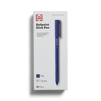 TRU RED Ballpoint Pen - Medium Point - 1.0mm - Blue - 12 Pack-Ballpoint stick pen for clean, consistent writing