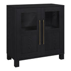 Hudson&Canal Holbrook 28"W Accent Cabinet - Black Grain-Modern contemporary design for your home office, bedroom, or living spaces