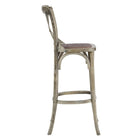 Modway Gear Bar Stool - Grey-Weight Capacity: 330 lbs.