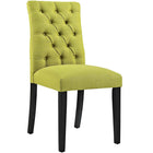 Modway Duchess Fabric Dining Chair - Wheatgrass - 2 Pack-Solid Rubberwood Legs
