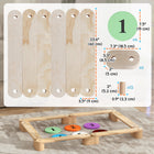 Qaba Kids Wooden Balance Beam for Indoor Outdoor - Multicoloured - Set of 6-Easy assembly and portability allow different playful configurations 