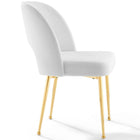 Modway Rouse Dining Room Side Chair - White-Splayed and Tapered Legs