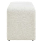 Modway Simba Boucle Fabric Waterfall Long Bench - Ivory-Adjustable Foot Caps
