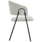 Modway Nella Upholstered Heathered Chenille Dining Chairs - Newsprint/Black - 2 Pack-Assembly Required