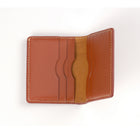 Decent Living - Portefeuille fin à deux volets en cuir - Marron-Écologique : Emballé dans une pochette en coton durable