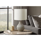 Monarch Specialties 17" H Contemporary Table Lamp - Grey Ceramic / Ivory Cream Shade-Enjoy effortless operation with the convenient on/off turn knob switch using a standard 60W bulb (not included), allowing you to illuminate your environment with ease