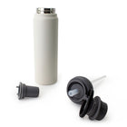 General Supply Goods + Co Stainless Steel Water Bottle with Dual lids - 730 ml - Putty -730 ml capacity