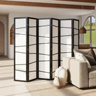 HOMCOM 6 Panel Freestanding Room Divider - White-Overall Dimensions:  94.5"L x 0.7"D x 66.9"H (240 x 1.8 x 170 cm) 
