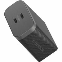 OtterBox Premium Pro Fast Charge 60W Dual USB-C Wall Charger - Black-Charges smartphones up to 69 percent, tablets up to 35 percent in 30 minutes (based on Samsung Galaxy S22 Plus and iPad Pro 11" 3rd Gen)