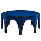 Modway Victory Performance Velvet Ottoman - Navy-Nailhead Ottoman