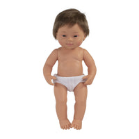 Miniland Educational Anatomically Correct 15" Baby Doll - Down Syndrome Boy-Articulated body
