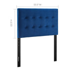 Modway Emily Biscuit Tufted Performance Velvet Twin Headboard - Navy-Velvet Polyester Upholstery