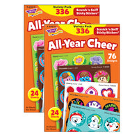 TREND All Year Cheer Stinky Stickers Variety Pack - 2 Packs of 336-Everyone’s favorite for decades, Stinky Stickers are fun to collect, or use to motivate and reward.