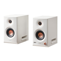 Edifier MR5 True Sound Monitoring Speaker - White-Studio-Grade Sound with 3-way active crossover system. 5" long-throw woofer, 3.75" mid driver, and 1" silk dome tweeter for accurate, detailed audio reproduction.