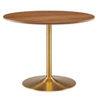 Modway Amuse 40" Dining Table - Gold Walnut-Modern Dining Table