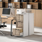 HOMCOM 3-Drawer Filing Cabinet with Lock - White-Each drawer features a lock and two keys for privacy protection
