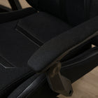 Vinsetto Reclining Gaming Office Chair with Footrest - Black-Material: Sponge, Nylon, PP, Mesh (polyester), Linen (polyester), PU leather