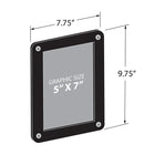 Azar - Porte-documents en plastique à chargement latéral vertical/horizontal pour vitrine - Transparent - Paquet de 2 (106692-BLK-2PK)-Orientation : Paysage ou Portrait