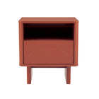 Manhattan Comfort Ella 19.7" Modern Nightstand - Terracotta-Modern Nightstand for Bedroom and Living Room Use