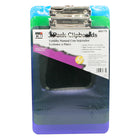 Charles Leonard - Presse-papiers en plastique avec clip à profil bas, lettre, couleurs fluo translucides assorties, paquet de 3-Clip à profil bas avec poignées en caoutchouc pour maintenir le papier en toute sécurité.