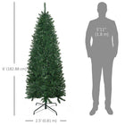 HOMCOM 6' Artificial Christmas Tree with 583 Branch Tips - Green-Good for indoor decoration at Christmas, foil the festival atmosphere 