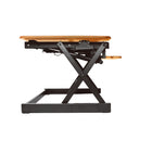 Rocelco 40" Deluxe Adjustable Height Sit Stand Desk Riser with Enhanced Vertical Range - Teak-Adjustable Heights from 5" to 20" provide the proper height and working angle for sitting and standing
