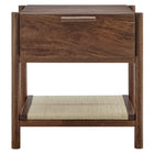 Modway Oswin 1-Drawer Wood Nightstand - Walnut-8