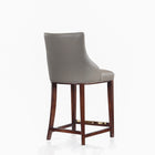 Manhattan Comfort Shubert 22.64" Modern Leatherette Upholstered Counter Stool - Dark Taupe - 2 Pack-Made to Last. Commercial Grade Product