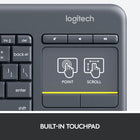 Logitech Wireless Touch-Keyboard K400 Plus, Black, French-10-meter (33-foot) wireless range