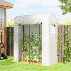 Outsunny - serre en polycarbonate 8 pi x 16 pi x 7 pi- Les cordes d'haubanage et les piquets de sol offrent une stabilité accrue  
