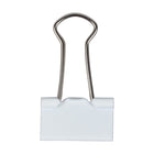 JAM Paper Colourful Binder Clips - Small - 3/4" - White - 25 Pack-Quantity: 25 Clips per Pack | Durable and Reusable