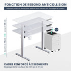 MotionGrey - Bureau assis-debout électrique Ergo2 réglable en hauteur, 47 po de largeur, avec réglages mémorisés - Blanc-5
