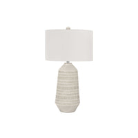 Monarch Specialties 33" H Contemporary Table Lamp - Ivory / Cream Shade / Cream Ceramic-For some stylish contemporary flair in a room, add this 33"h table lamp designed with an attractive cream ceramic textured base, a simple ivory fabric shade topped with a round ceramic finial, and attached with a 6ft transparent cord