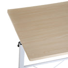 HOMCOM 23.5" Mobile Standing Desk with Adjustable Height - Natural Wood-It can be a bedside table, sofa side table, mini bar cart, mobile garden etc. 